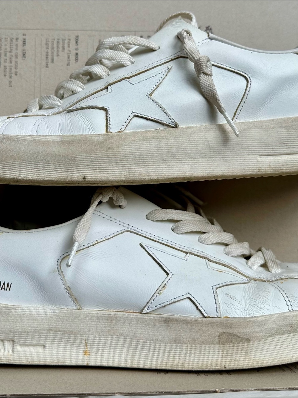 Golden Goose White Low-Top Star Sneakers